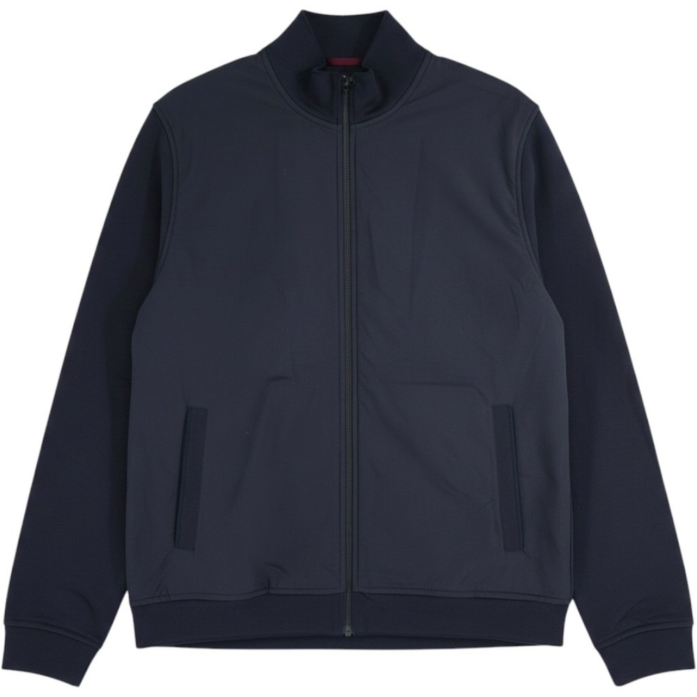 Ted Baker Trafjam Mixed Media Zip Jacket Men's 5/XL Navy Gorpcore EUC